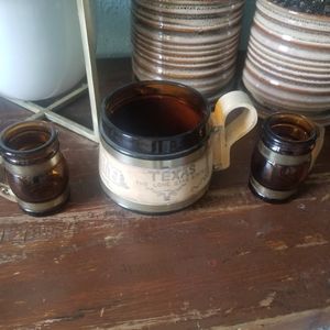 Vintage Texas Mug and shots set!